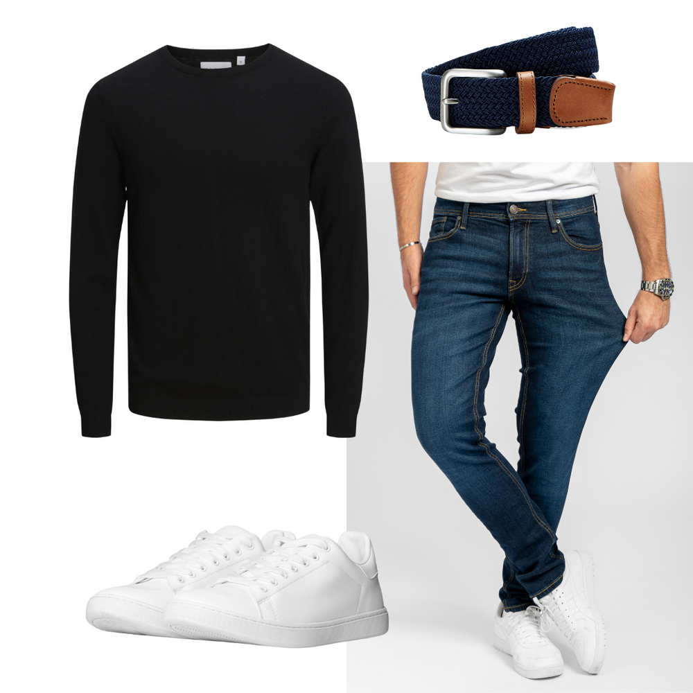 10. Ein moderner Pullover und Jeans