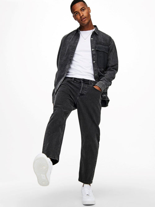 Avi Jeans - Black Denim - TeeShoppen Group™ - Jeans - Only & Sons