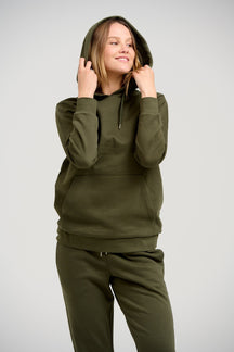 Basic Sweatsuit mit Hoodie (dunkelgrün) - Paketgeschäft (Frauen)
