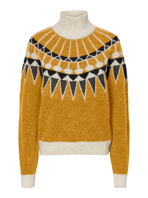 Celeste Fairisle Sweater - Chai Tea - TeeShoppen Group™ - Knitwear - Vero Moda