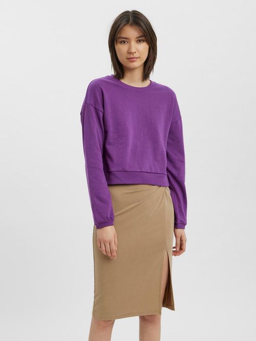 Chicago Rib Sweat Sweater - Purple - TeeShoppen Group™ - Shirt - Vero Moda