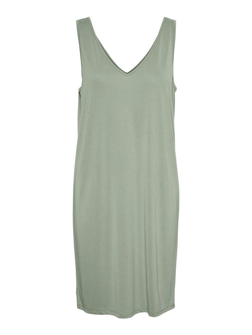 Filli V-Neck Dress - Desert Sage - TeeShoppen Group™ - Dress - Vero Moda