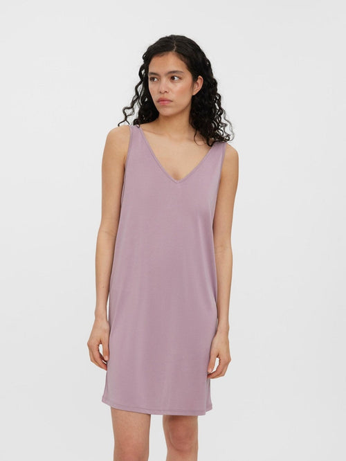 Filli V-Neck Dress - Elderberry - TeeShoppen Group™ - Dress - Vero Moda