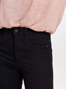 Hohe dünne Fit Jeans - schwarz