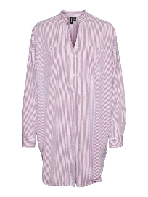 Isabell Fold Up Tunic - Prism Pink - TeeShoppen Group™ - Formal Shirts & Blouses - Vero Moda