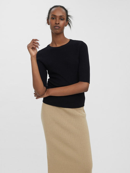 Lexsun O-Neck Pullover - Black - TeeShoppen Group™ - Knitwear - Vero Moda