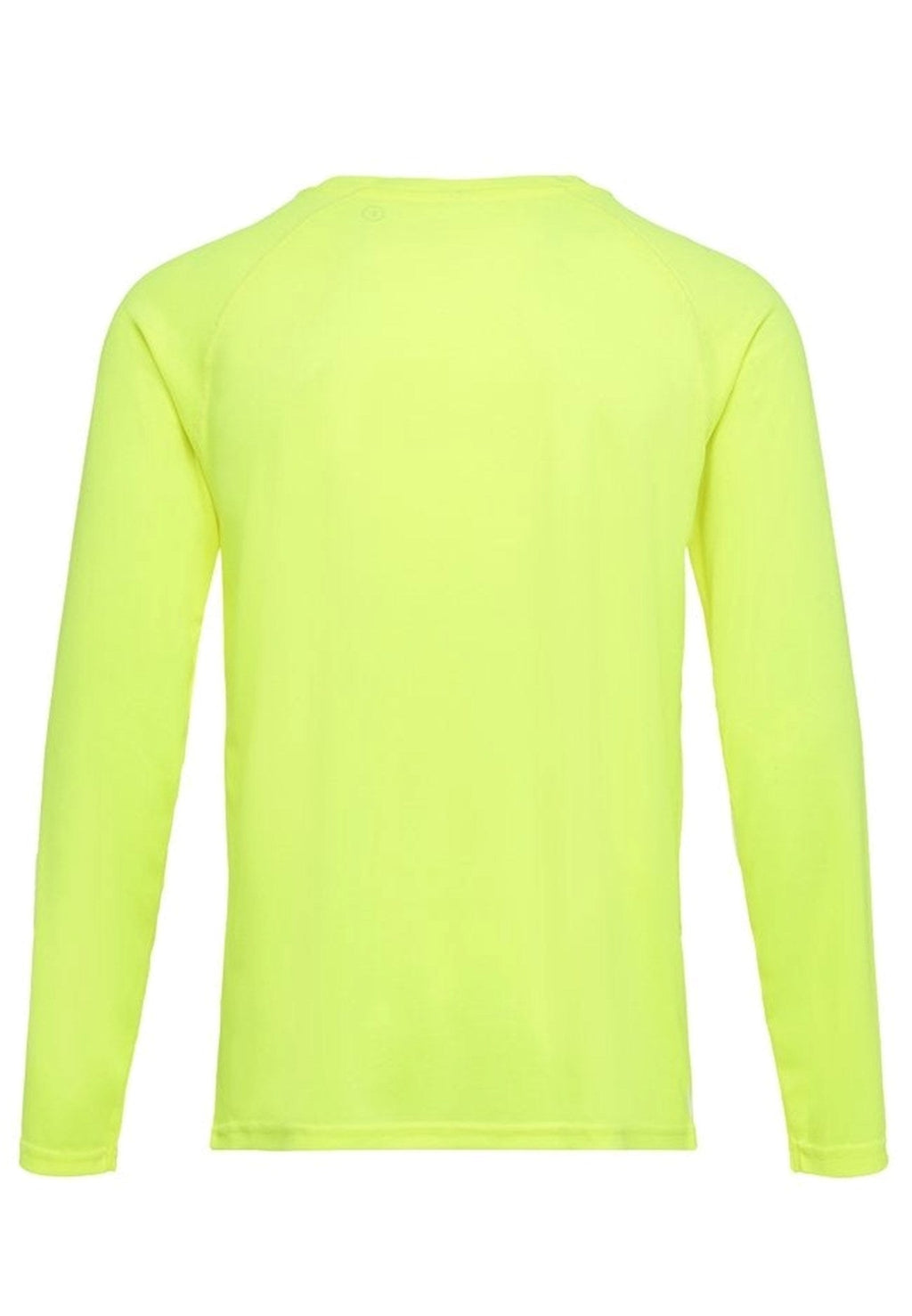 Langarmes Trainings-T-Shirt-Neongelb