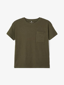Lose Fit T -Shirt - dunkelgrün