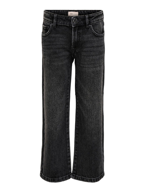 Megan Wide Jeans - Black - TeeShoppen Group™ - Jeans - Kids Only