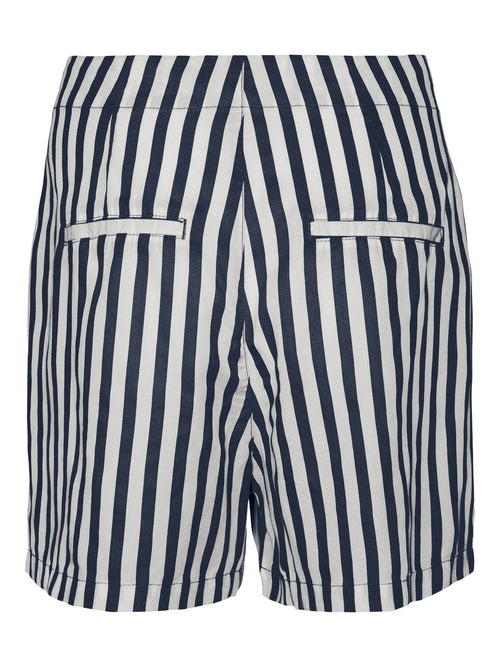 Mia Loose Summer Shorts - Navy Striped - TeeShoppen Group™ - Shorts - Vero Moda