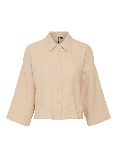Natali Crop Shirt - Irish Cream - TeeShoppen Group™ - Formal Shirts & Blouses - Vero Moda