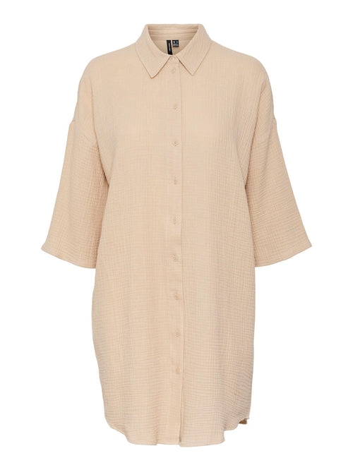 Natali Oversized Skjorte - Irish Cream - TeeShoppen Group™ - Formal Shirts & Blouses - Vero Moda