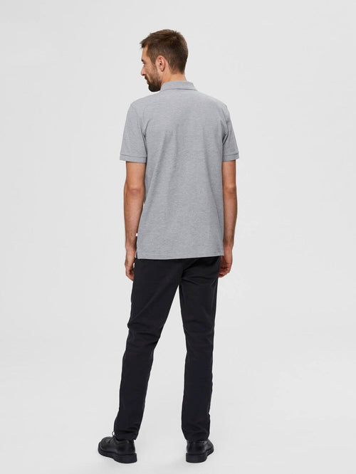 Organic polo shirt - Gray - TeeShoppen Group™ - T-shirt - Selected Homme