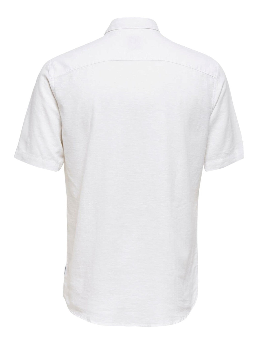 Kurzärärmel -Leinenhemd - Weiß
