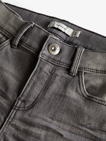 Skinny Fit Jeans in Bio -Baumwolle - grauer Jeans
