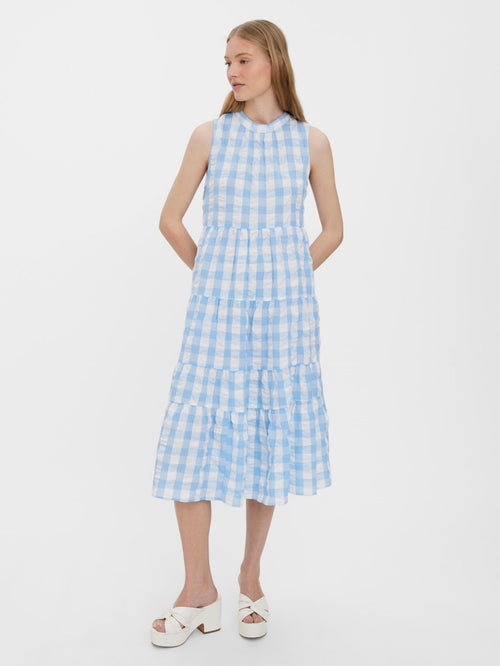 Sody Calf Highneck Dress - Blue Bell - TeeShoppen Group™ - Dress - Vero Moda