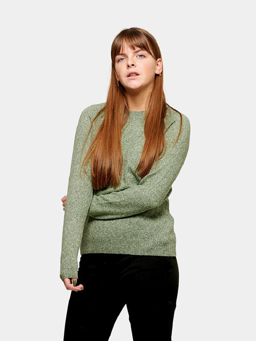 Soft Doffy Knit - Fit Green Melange - TeeShoppen Group™ - Knitwear - Vero Moda