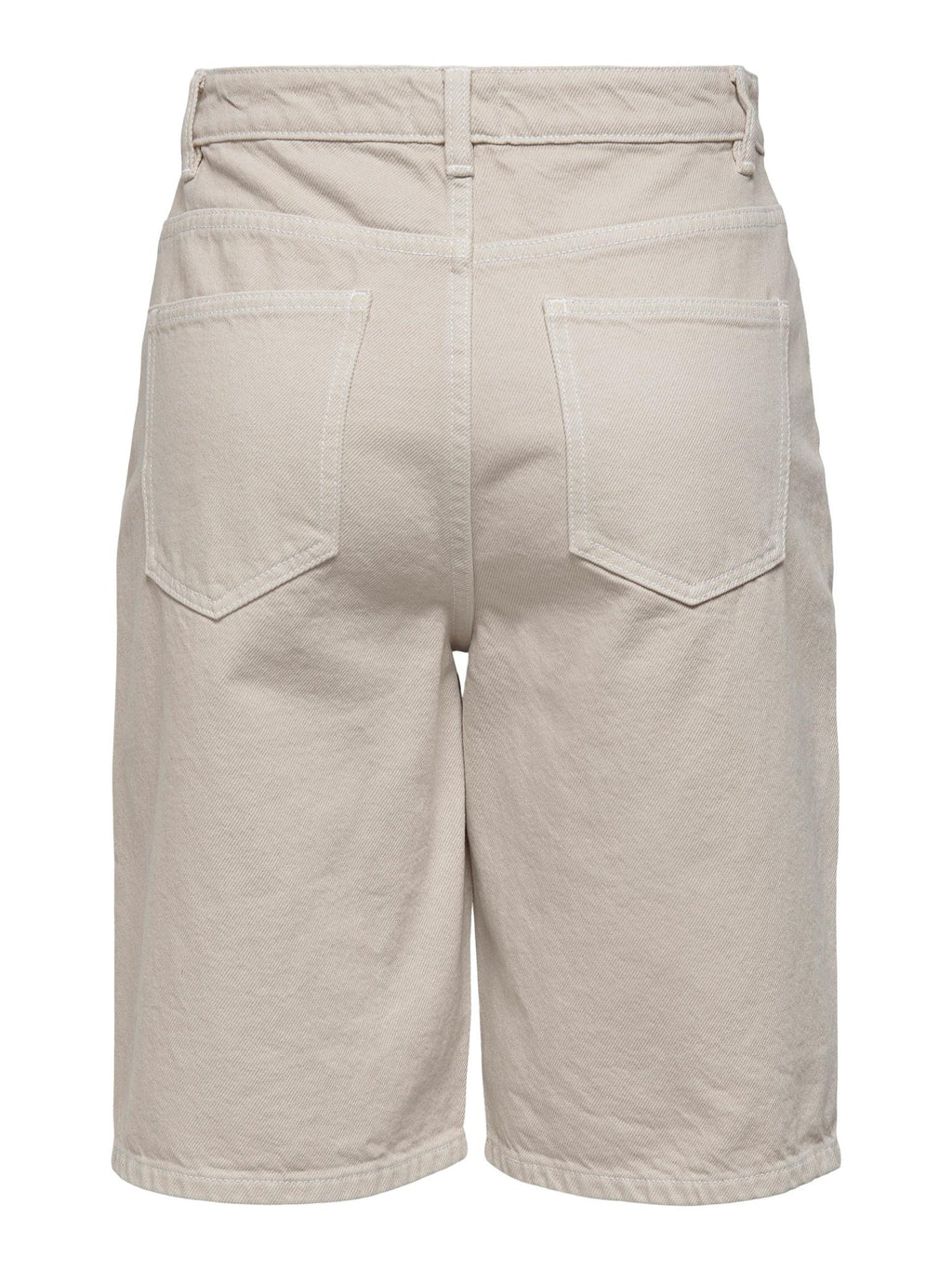 Sonny High Taille Wide Denim Shorts - EcRU