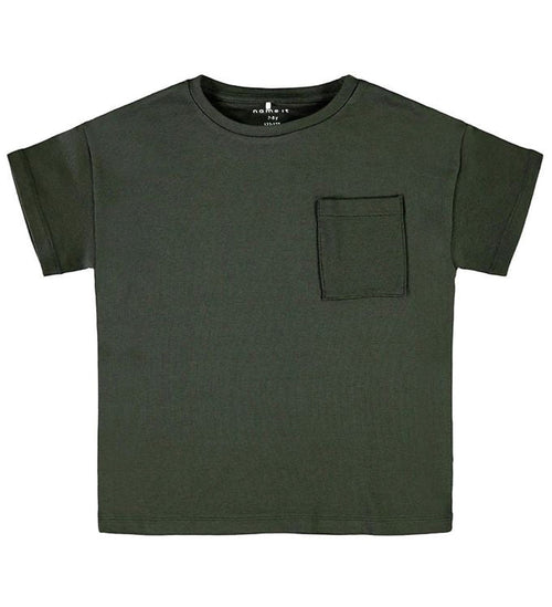 T-shirt with pocket - Raisin - TeeShoppen Group™ - T-shirt - Name It