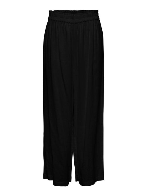 Tokyo High Waist Linen Pants - Black - TeeShoppen Group™ - Pants - ONLY