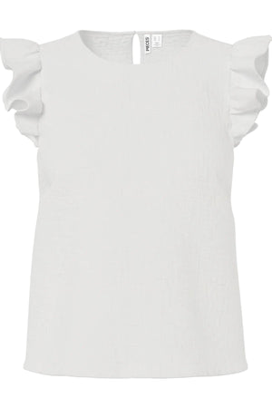 Sastina O-Neck Top – Cloud Dancer