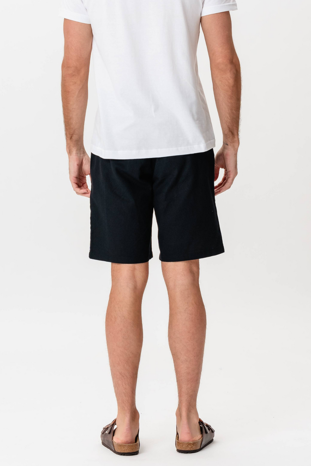 Leinen Shorts - Schwarz