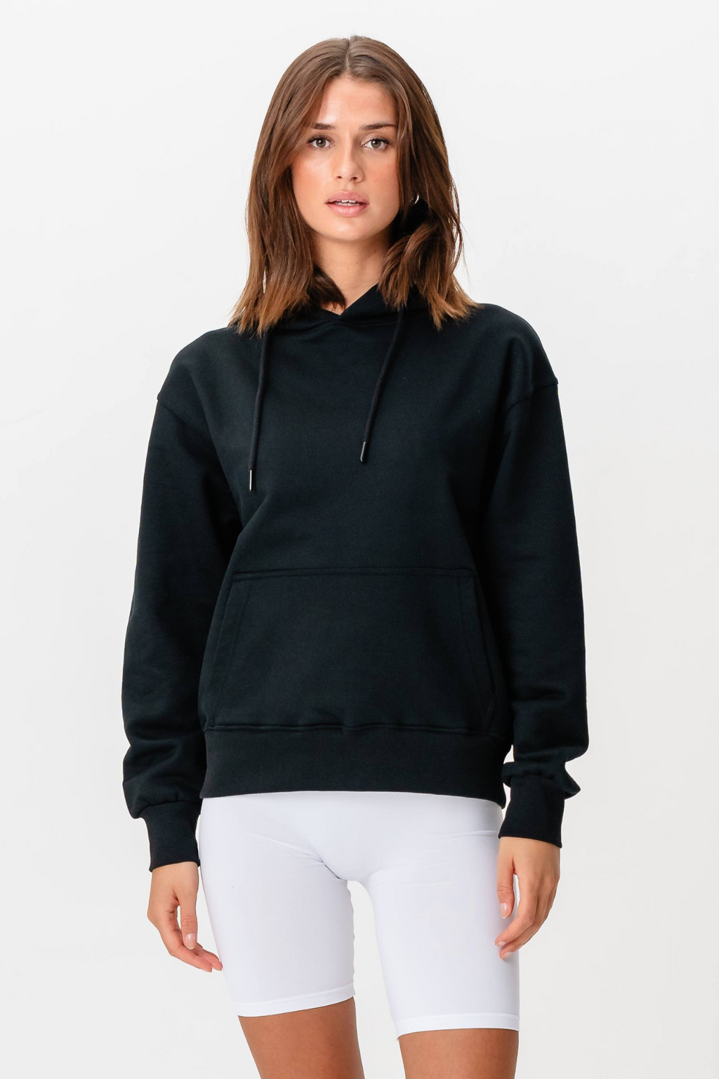 Schwerer Hoodie - Schwarz