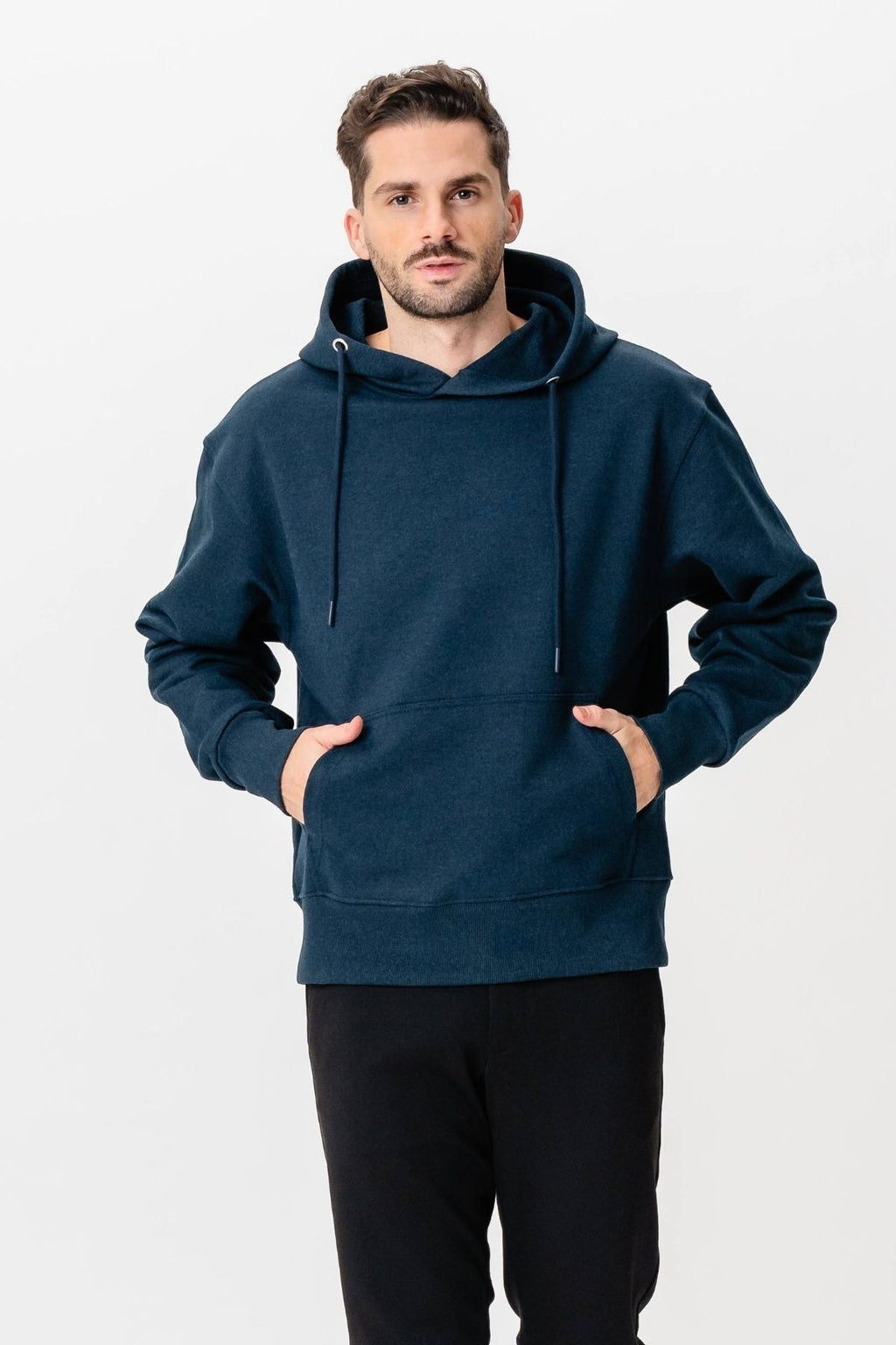 Schwerer Hoodie - Marine