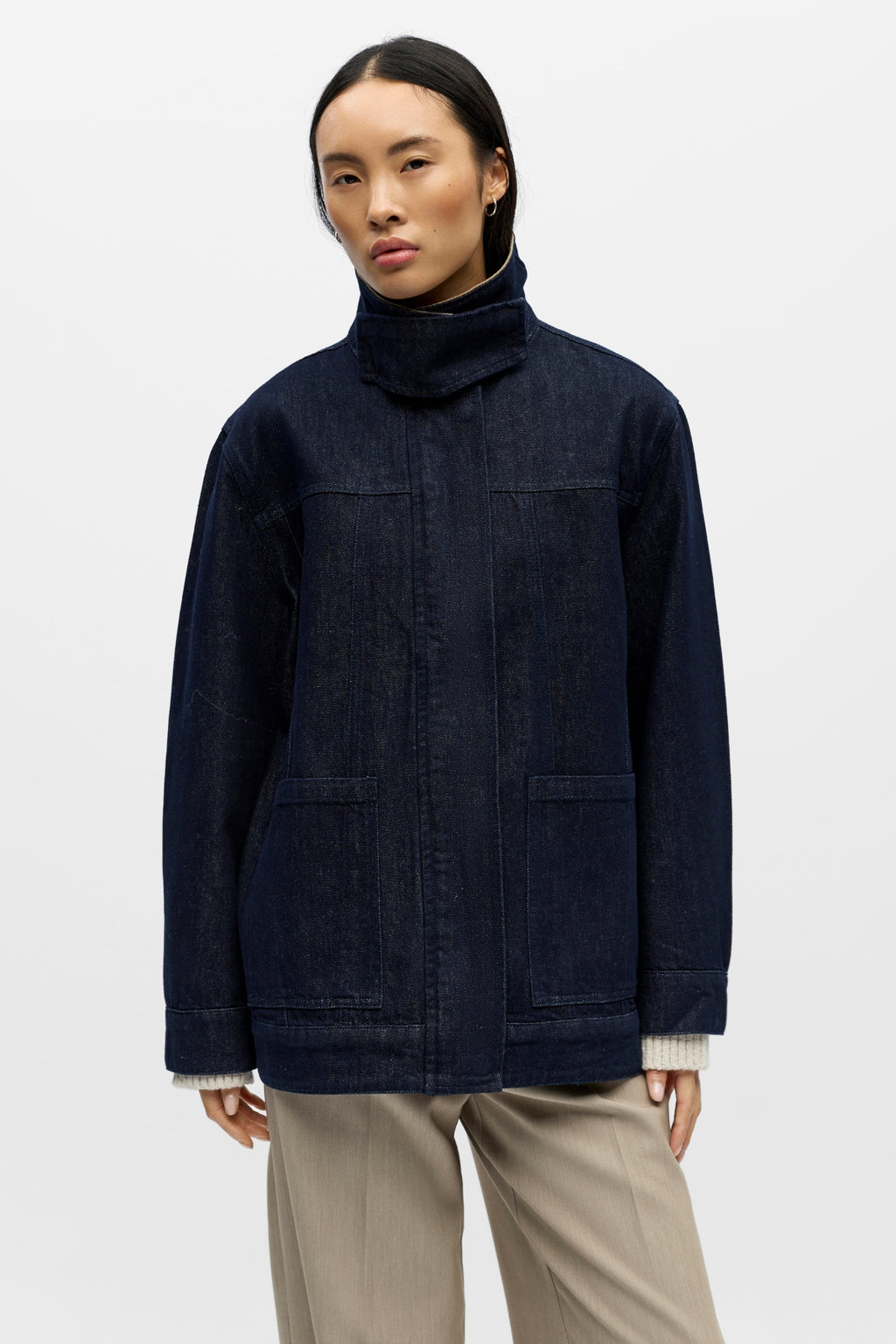 Sirenna Jeansjacke – Dunkelblauer Denim