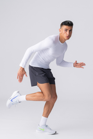 Erstklassiges Langarm T -Shirt - Weiß