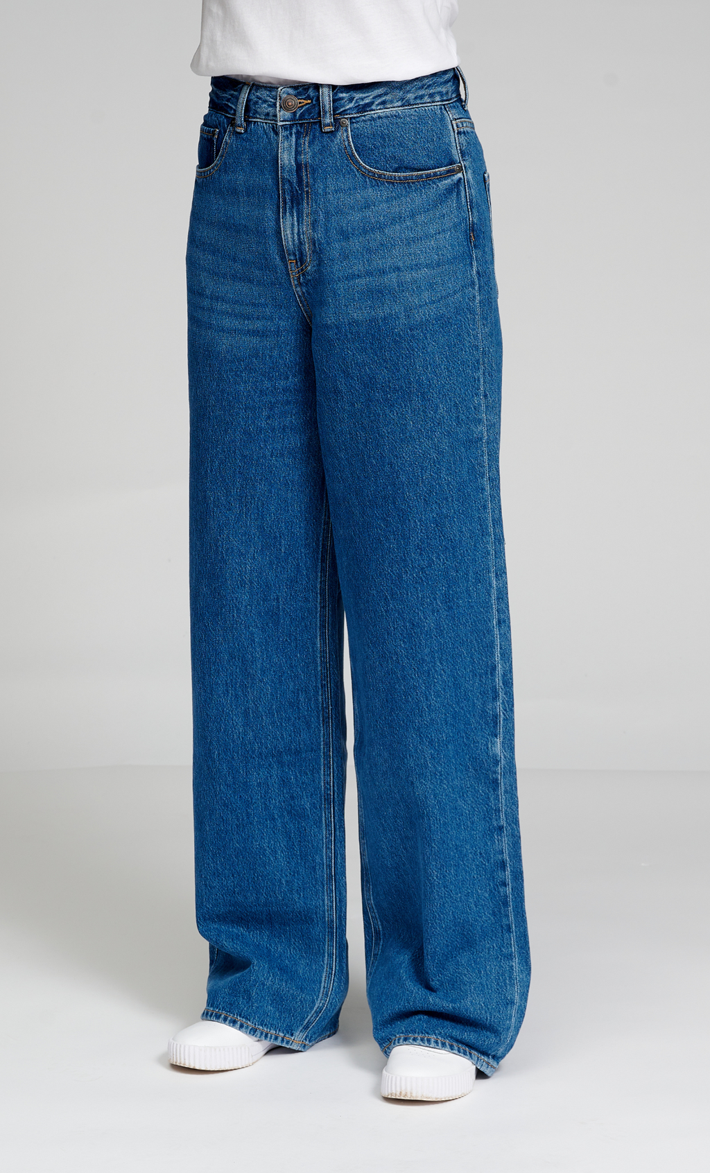 The Original Performance Weite Jeans - Mittelblauer Denim