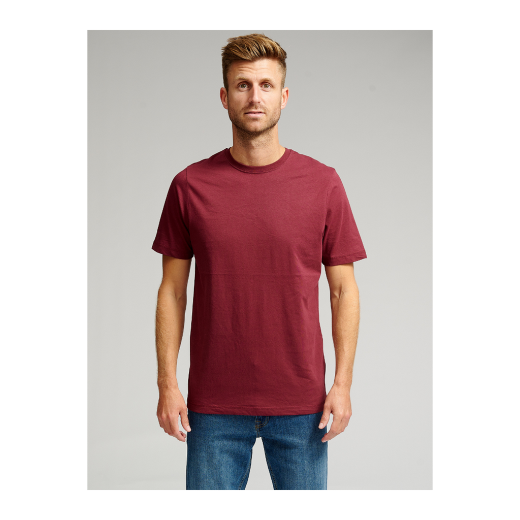 Bio -Basis -T -Shirt - Burgund