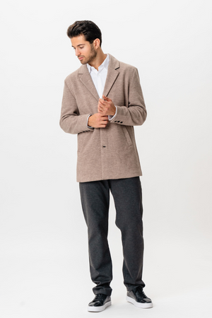 Klassischer Mantel - Sand