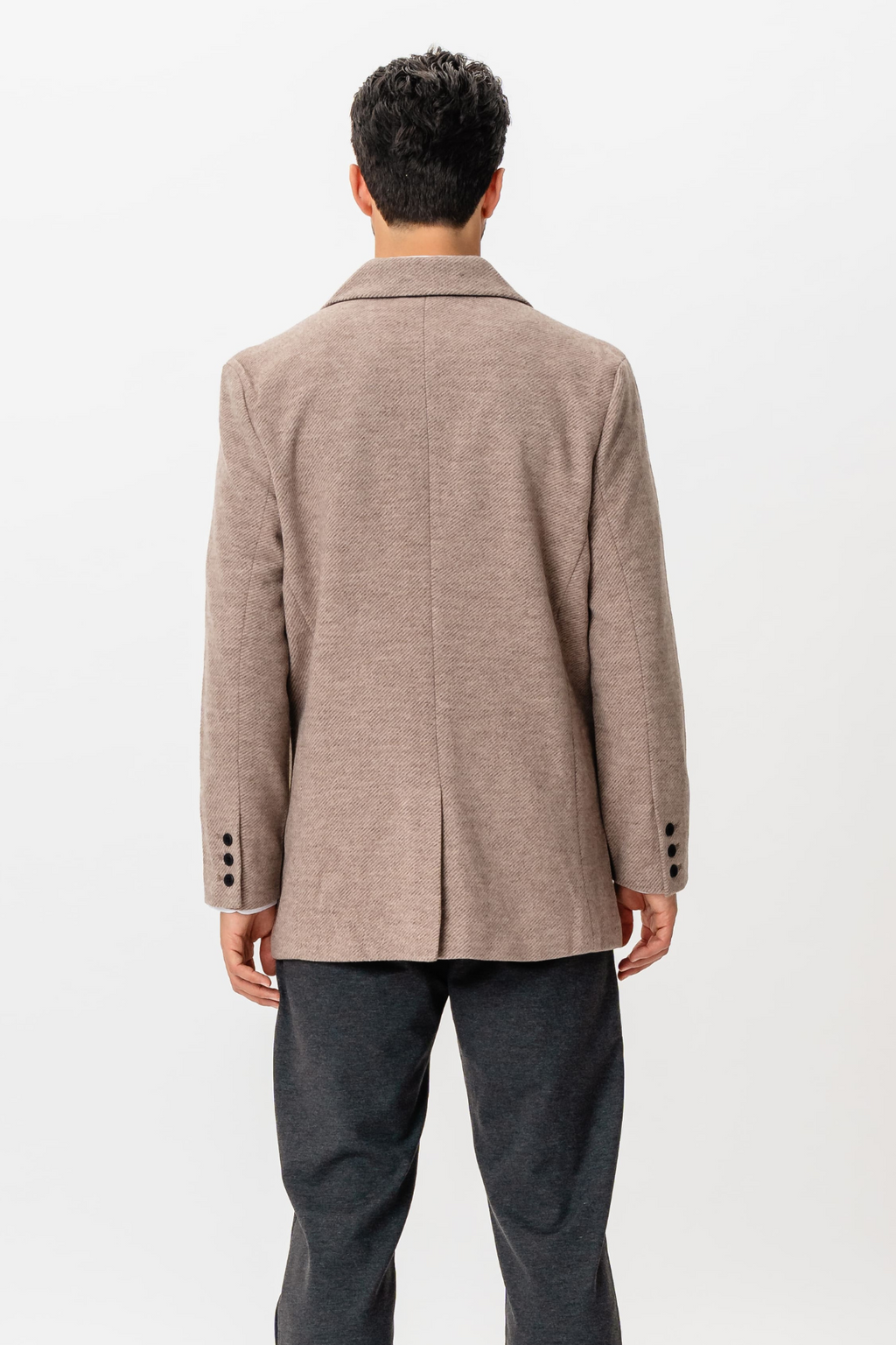 Klassischer Mantel - Sand