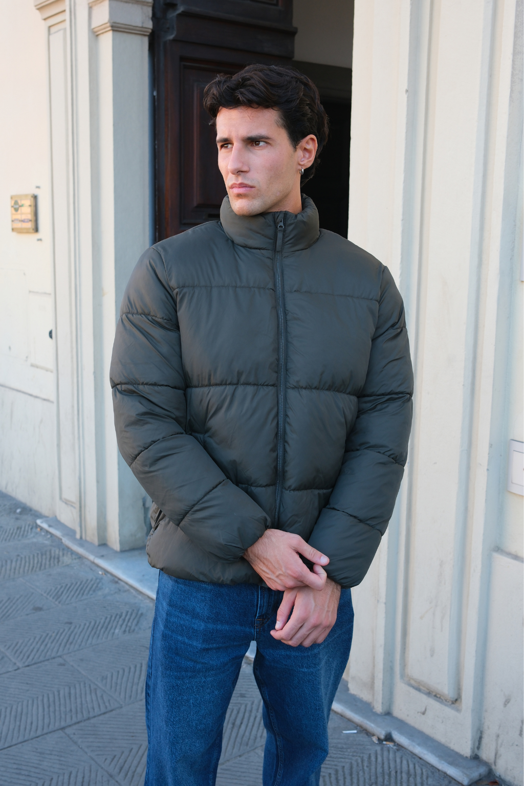 Pufferjacke - Olive