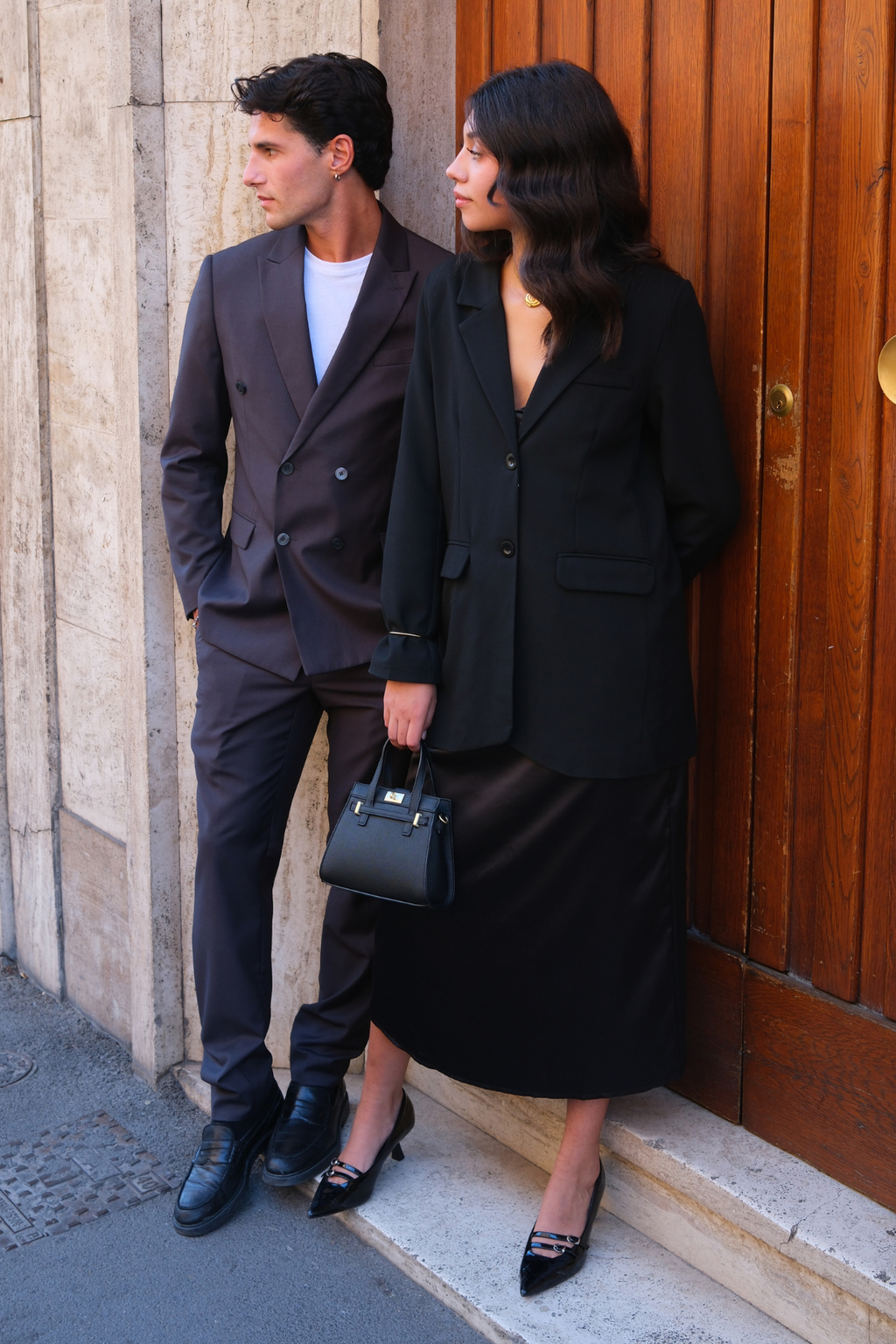 Premium-Doppelbrustanzug (Schwarz)