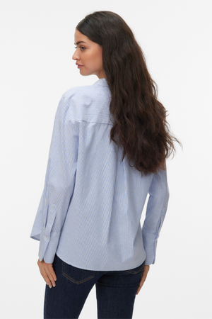 Inge Hemd - Palace Blue Schneeweiß