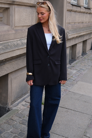 Blazer mit klassischer Passform – Marineblau
