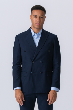 Premium Double Breasted Blazer - Marine