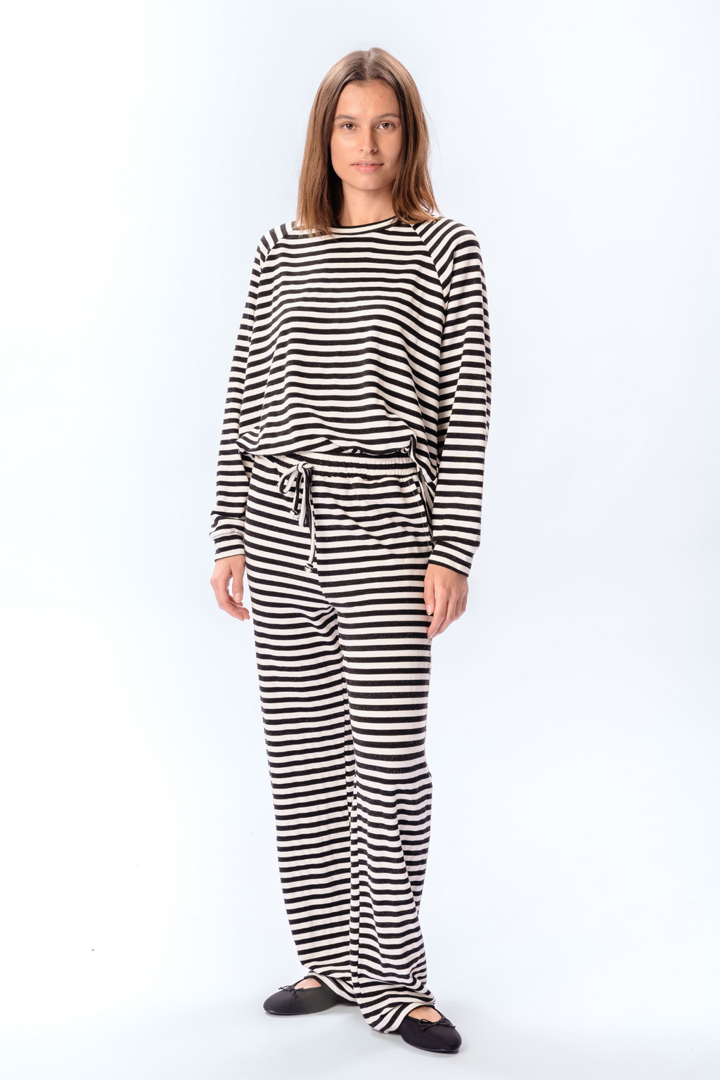 Gestrippt Pants - Schwarz