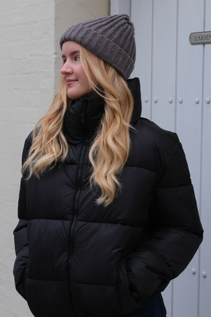 Gerippte Mütze - Dunkelgrau