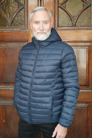 Leichte Pufferjacke mit Kapuze - Navy