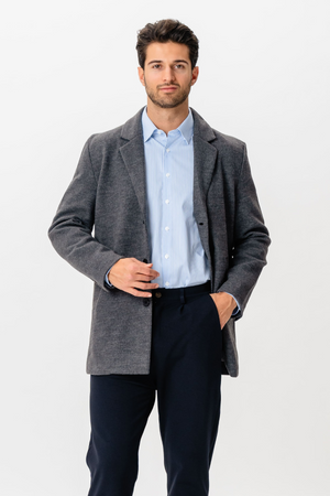 Klassischer Mantel - Grau