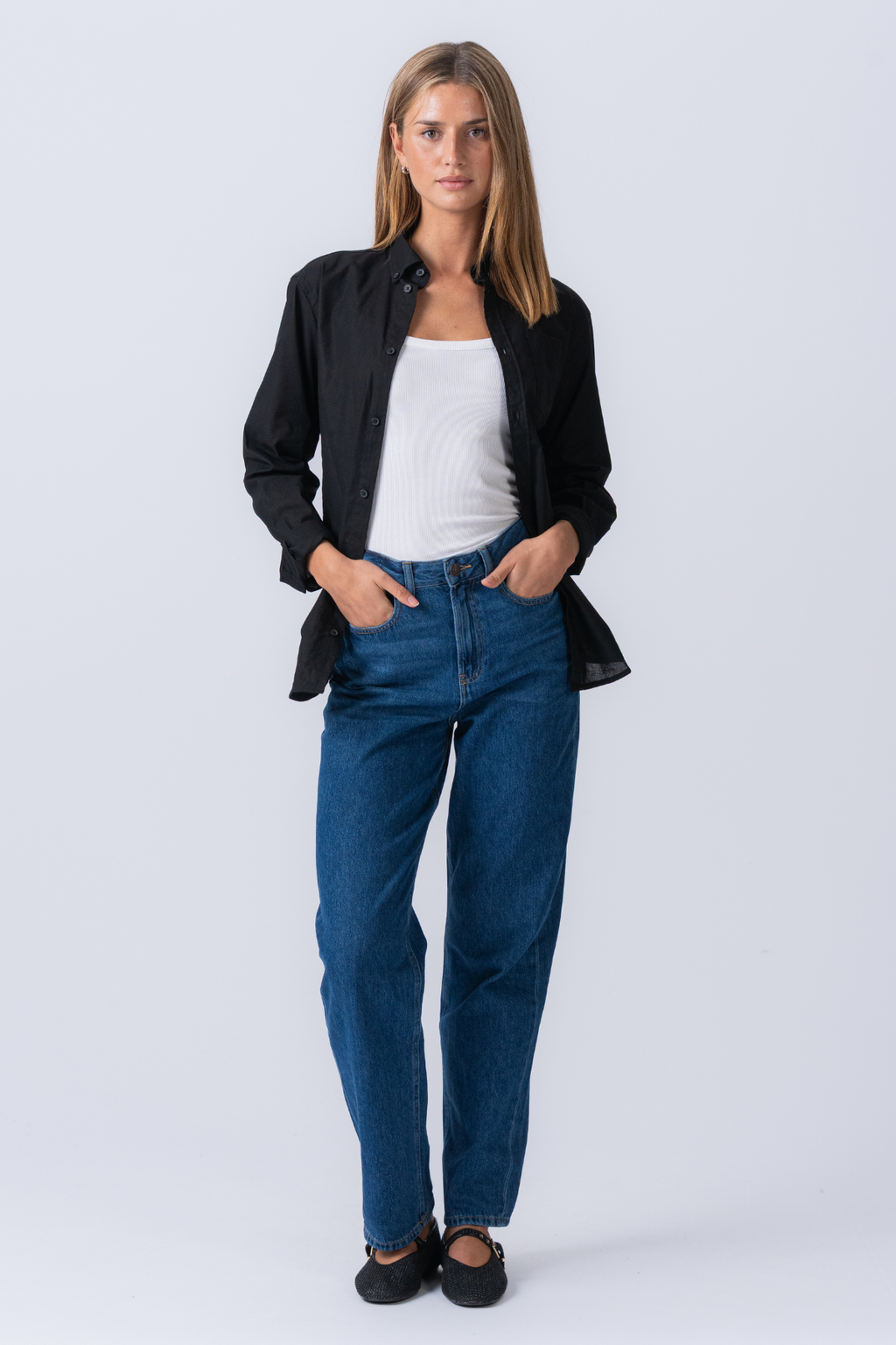 Freund Oxford Shirt - Schwarz