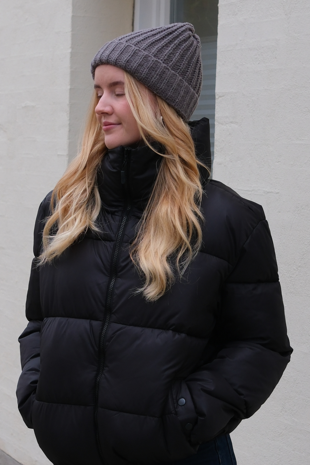 Gerippte Mütze - Dunkelgrau