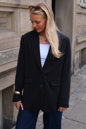 Blazer mit klassischer Passform – Marineblau