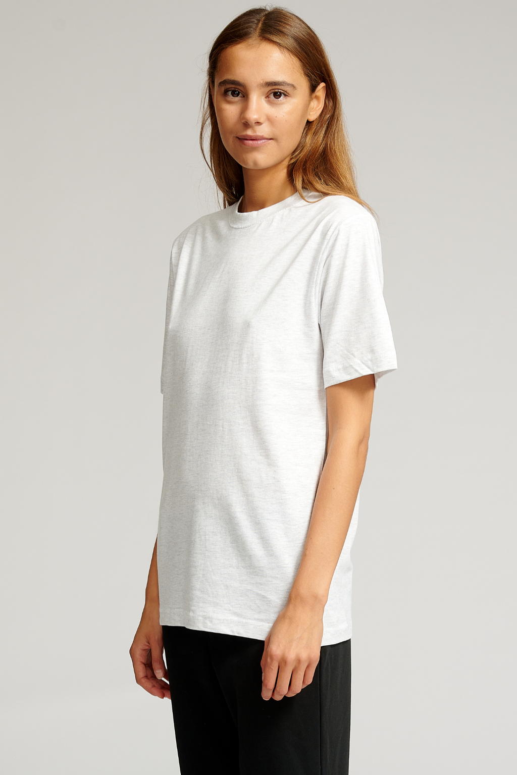 Oversized T -Shirt - hellgraue Melange