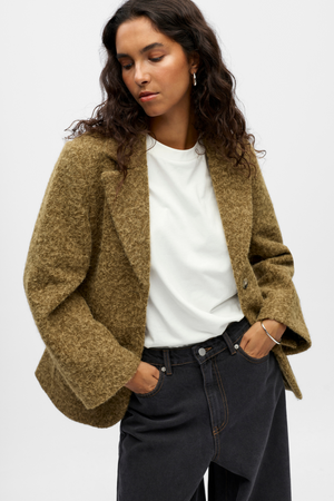 Celina l/s lo Jacke - tiefes Flechtengrün