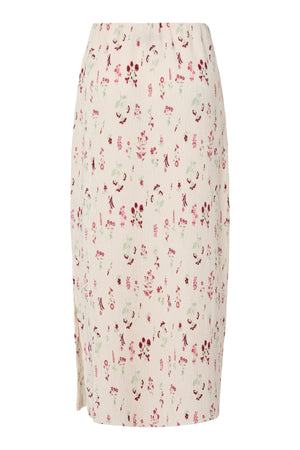 Flora Knöchelrock mit hoher Taille – Blütenblattrosa