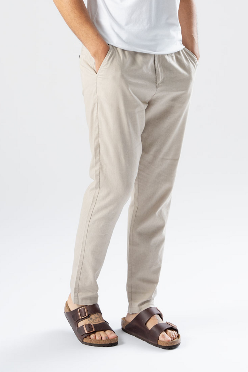 Leinen Pants - Sand